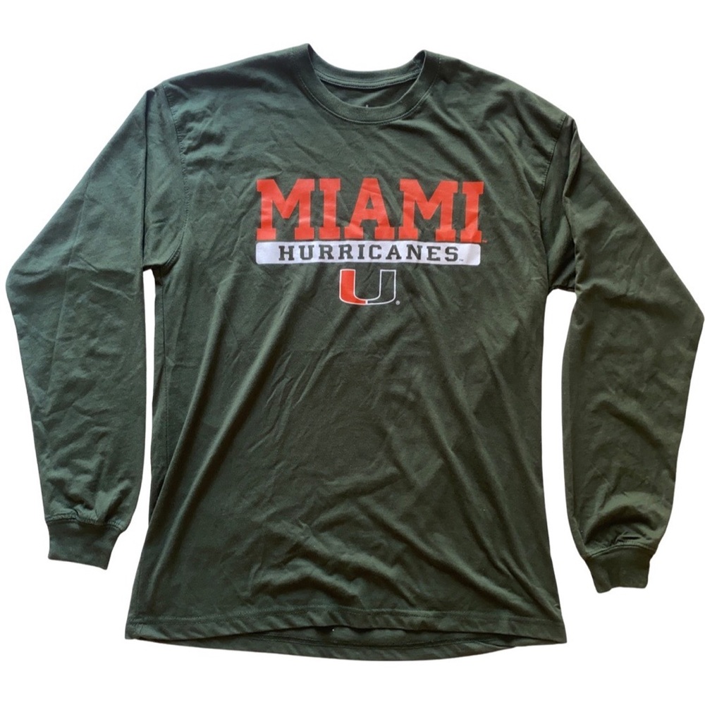 Men’s Miami hurricanes long sleeve tee L